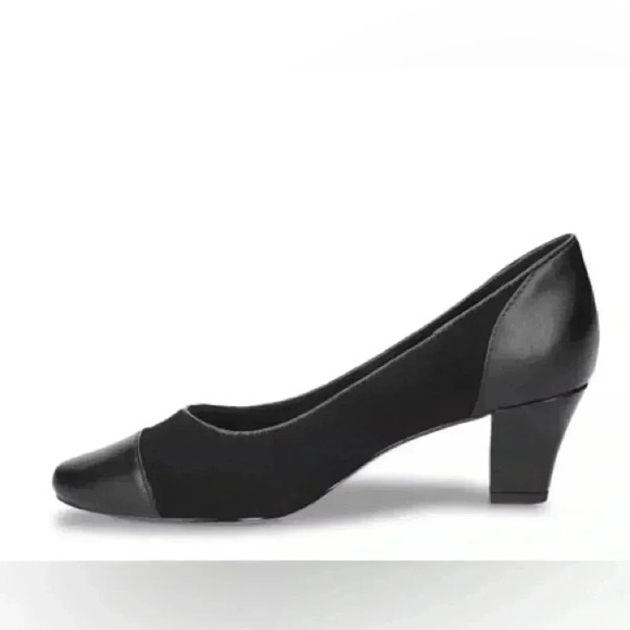 Easy Street Corpcore Wes Block Heel Padded Footbed Pump Black Size 11 - Picture 2 of 6